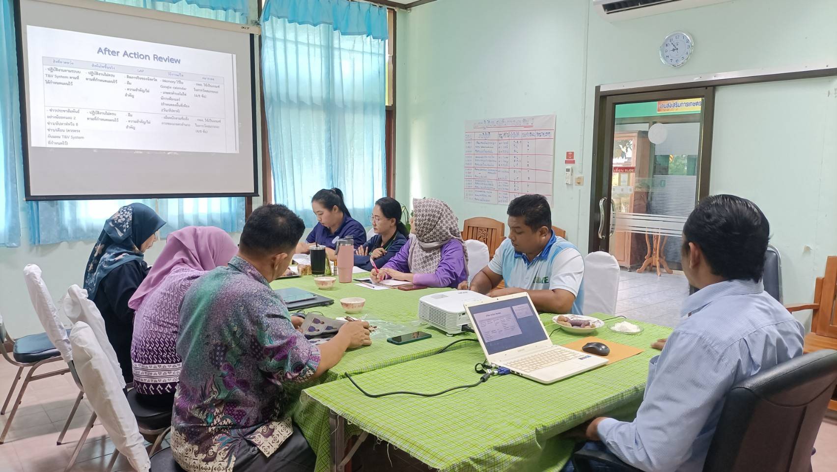 เกษตรยะหา ร่วมกันแลกเปลี่ยนเรียนรู้ทบทวนหลังจากปฏิบัติงาน (AAR)